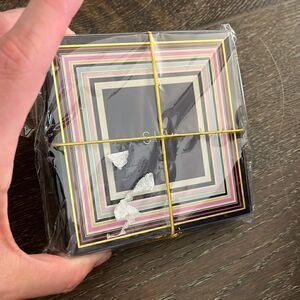 Trina Turk glass graphic coasters NEW